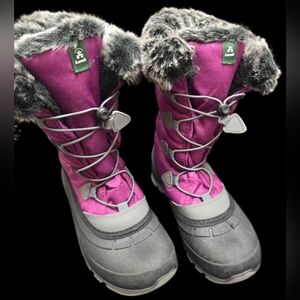 Kamik Momentum 2 Winter Boots Women’s Size 6 Waterproof Insulated Fur Trim Purpl